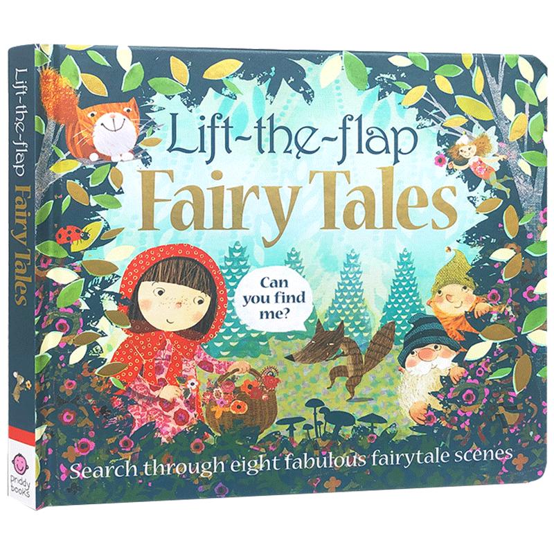 8个经典童话故事场景集 翻翻书 Fairytales little red riding hood 儿童启蒙早教益智童话 亲子睡前英语读物 英文原版绘本
