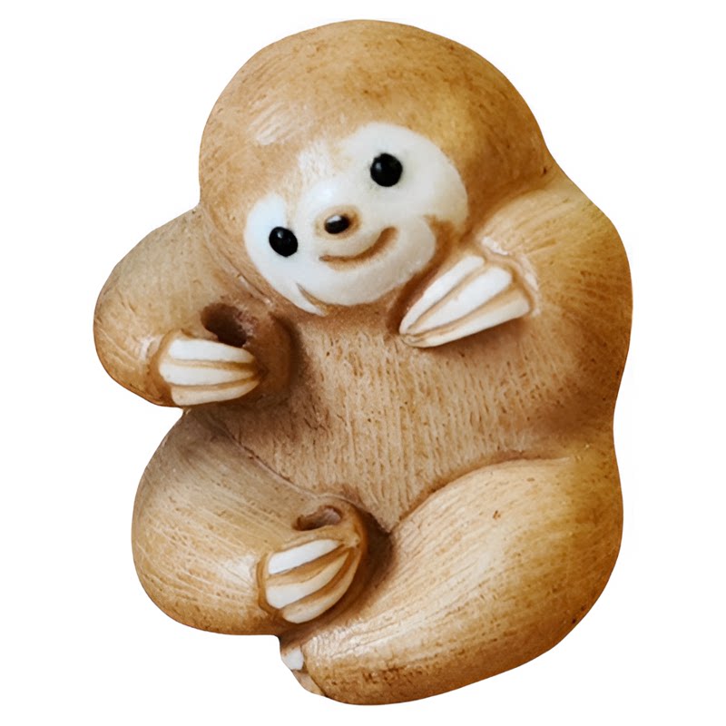 鹿角根付树懒抱绳钥匙扣手机挂件文玩手串小配饰活扣提溜包挂三通