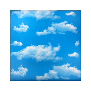 天花板自粘防水墙纸蓝天白云立体壁纸幼儿园创意墙贴儿童房3D贴纸