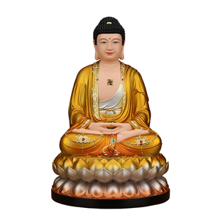 三宝佛释迦牟尼佛药师佛阿弥陀佛如来佛像家用供奉摆件树脂三世佛