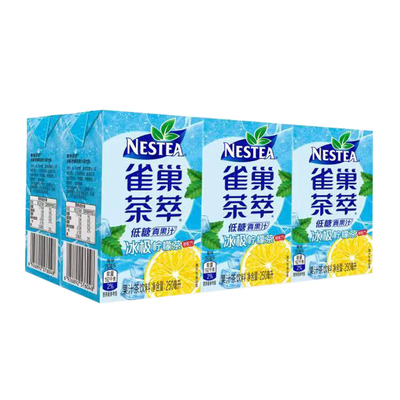 雀巢茶萃低糖冰极柠檬茶250ml*6盒果汁饮料夏日饮品绿茶百香果