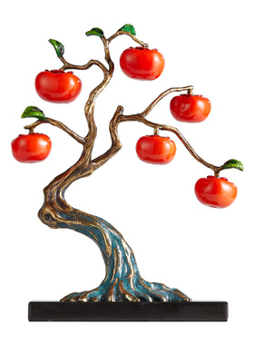 事事如意柿子树摆件祝福送礼