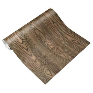 仿木纹贴纸原黑胡桃木色橱柜子桌面加厚防水自粘墙纸家具翻新贴皮