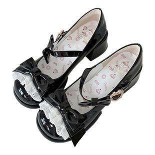 芙芙蛋糕可可布丁原创Lolita鞋低跟中跟女鞋大头娃娃圆头甜美单鞋