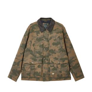 绫致杰克琼斯冬季新款字母印花做旧复古时尚版翻领夹克外套男款