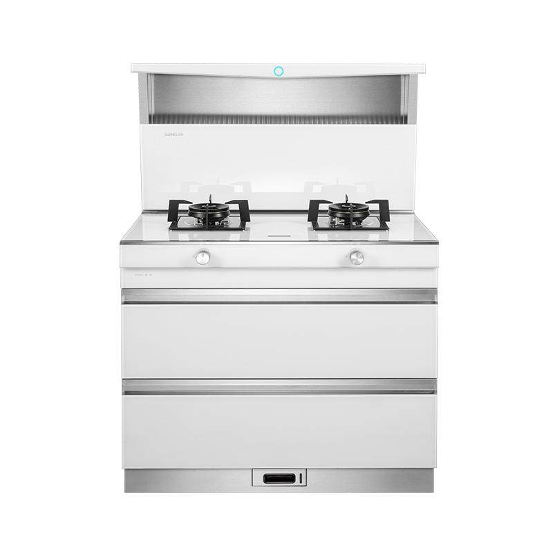 Seng/森歌 L1海豚消毒柜集成灶家用一体灶白色抽油烟机一体柜