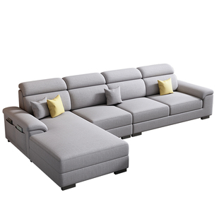 铭旺布艺沙发2025新款雪尼尔棉麻沙发客厅现代简约大小户型组合