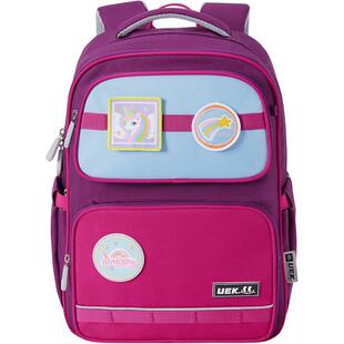 uek小学生书包1-3-6一年级大容量护脊减负男女孩儿童轻便双肩背包