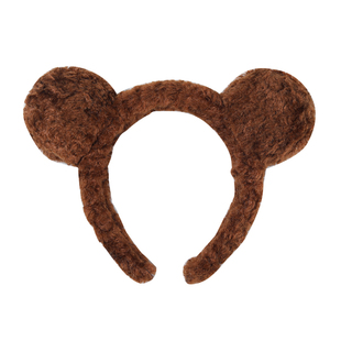 卡通可爱赵露思同款小熊大耳朵发箍立体毛绒发卡洗脸百搭头箍发带