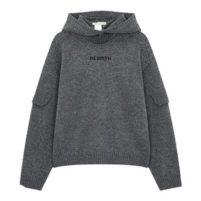 ERINRAE丨秋冬新品针织卫衣连帽设计款上衣EH1M1151WO27