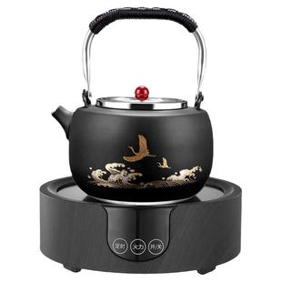 304不锈钢烧水壶提梁壶电磁炉茶壶特厚平底壶国风功夫茶具泡茶壶