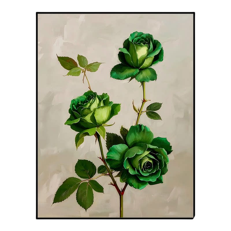 玫瑰花diy数字油画定制