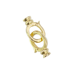 臻怡18K金爪扣万能珍珠扣拳头扣单排双排三排扣握手扣DIY珠链扣