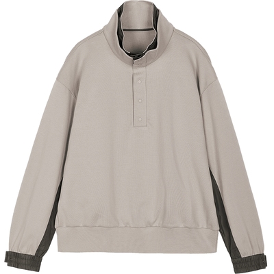 速写2026春新品套头卫衣双层领