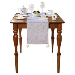 Miss Peony桌旗防水绒布高级感中古风烟紫粉色餐桌垫电视鞋柜盖布