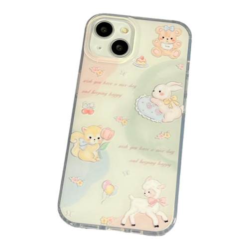 网红可爱小熊iPhone15手机壳14promax卡通适用苹果13新款12创意16