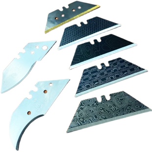 进口英国美国带纹梯形刀片直角刀刃勾刃切割裁纸刀美工刀替换刀片