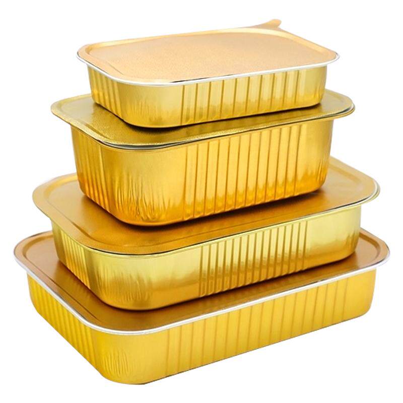 金色铝箔锡纸盒商用长方形