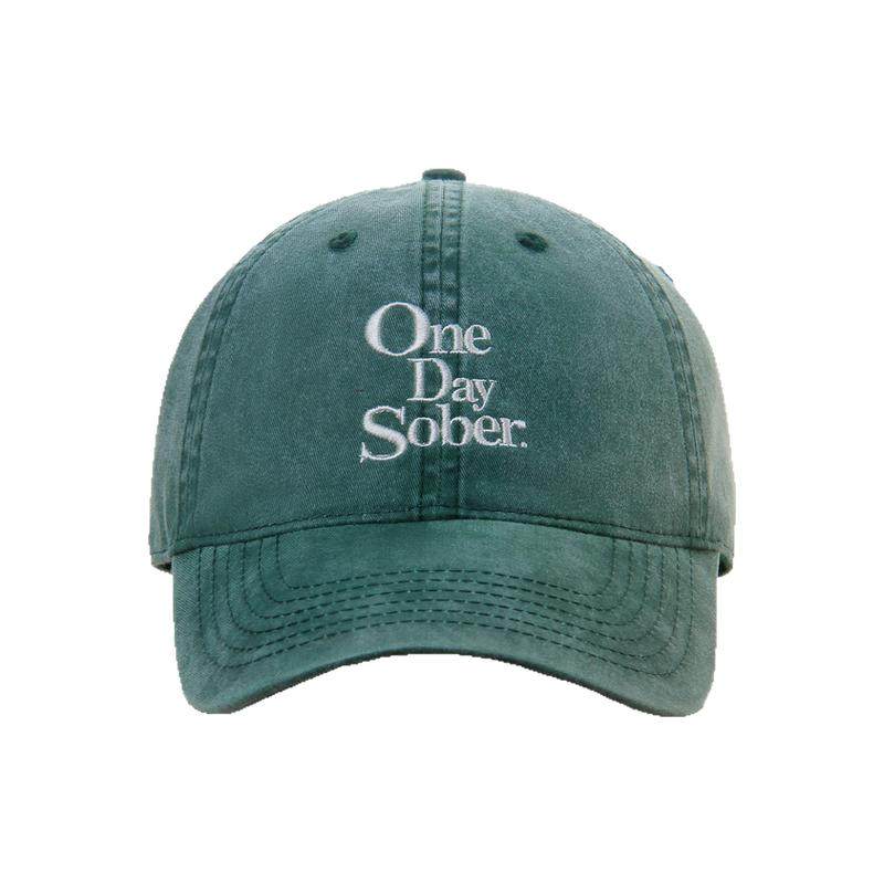 明星同款 OneDaySober水洗复古做旧Logo刺绣棒球帽美式弯檐鸭舌帽