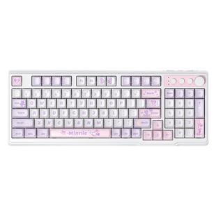 迪士尼静音键盘女生办公专用有线无线蓝牙打字无声工位鼠标套装
