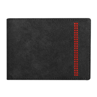 男士皮夹翻毛皮麂皮对折超薄钱包真皮短款钱夹个性潮alcantara