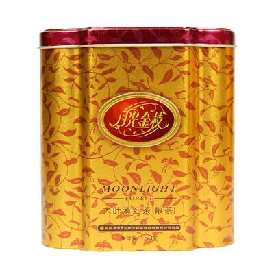 七彩云南大叶种滇红茶铁罐装150g
