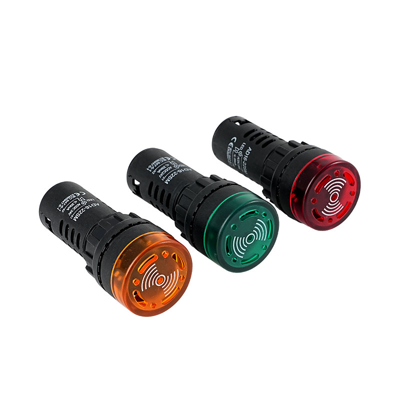 220V12V24V高分贝声光蜂鸣器交流AD16-22SM直流报警器16/22mm闪光