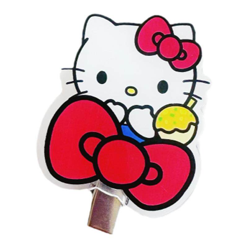 顽童大人同款kitty猫发夹化妆无痕发夹亚克力猫咪蝴蝶结鸭嘴夹