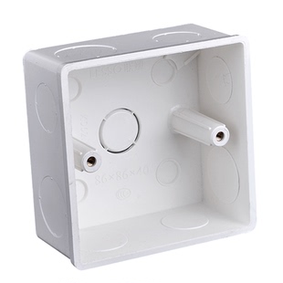 联塑线管开关盒明加深型底盒底座单合86X86x46明装PVC阻燃插座接