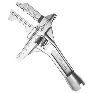 德力西水暖安装卫浴扳手升级多功能扳手短柄大开口水龙头专用工具