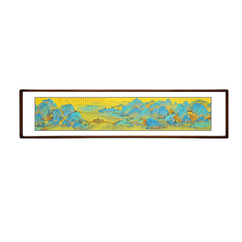 千里江山图手绘国画山水画挂画