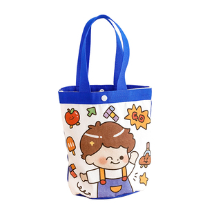 开学小礼品创意水桶帆布袋学生手提袋全班儿童幼儿园实用伴手礼袋