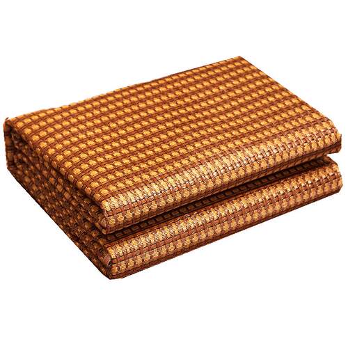 藤席凉席夏天新款冰丝席子夏季宿舍家用草席双面可折叠天然腾席子