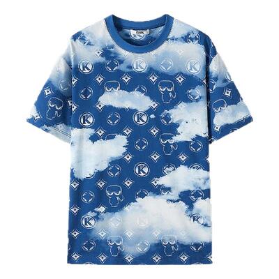KARL LAGERFELD【纯棉】晕染印花短袖T恤夏季新款老佛爷卡尔男装
