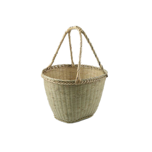 手工竹编篮精编竹篮子手提篮家用菜篮子采摘篮杭州篮老式鸡蛋篮子