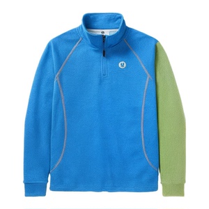 男童长袖T恤男孩户外训练t恤夏秋2024新款运动衣半拉链上衣童装