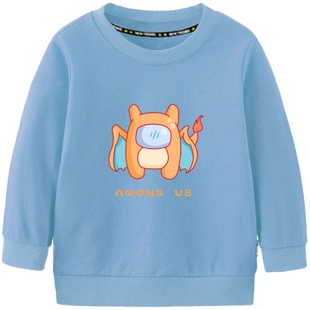 Among us精灵宝可梦联名太空狼人圆领卫衣男女儿童装学生长袖衣服