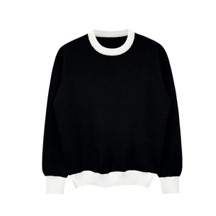 老钱风男装时尚商务男士内搭针织衫秋冬新款高级拼色修身毛衣男款