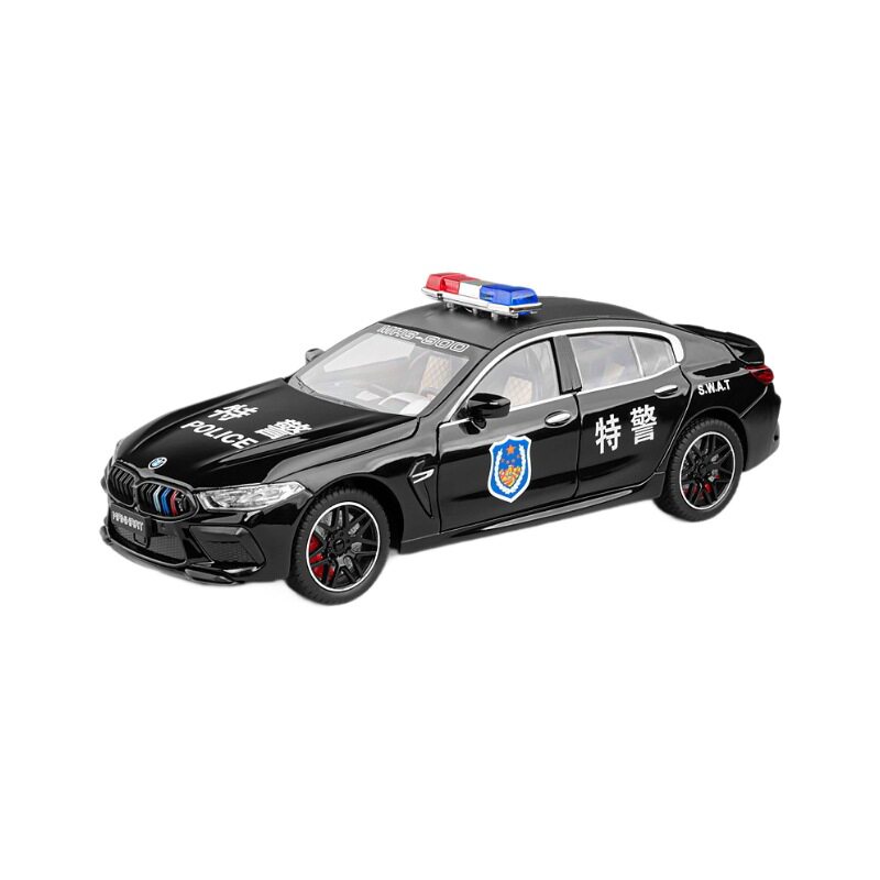 宝马M8警车合金跑车模型玩具礼物