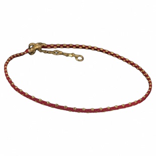 睿洲 18K金芝麻珠珠小米粒蜡绳红绳手链马卡龙彩虹蜡线手饰本命年