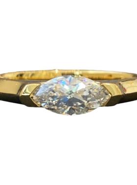 925纯银镀金轻奢马眼钻戒指钻戒