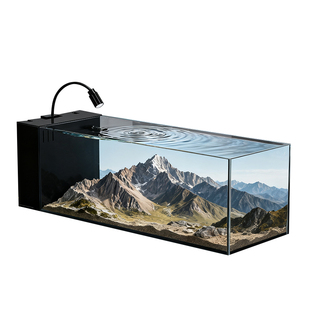 2025新款超白溪流鱼缸中小型家用观赏鱼专用客厅过滤一体式侧滤缸