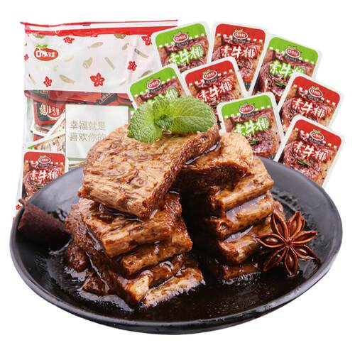 口水娃素牛排30包手撕素肉辣条麻辣味网红解馋小零食小吃休闲食品