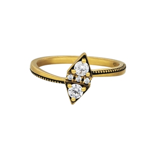 MONOLOGUE独白欧罗巴狂想简约几何拼接钻石镶嵌戒指新年礼物