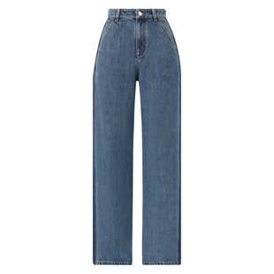 【云朵棉单宁】双色修容牛仔裤阔腿裤DOUBLOVE贝爱24秋季新款