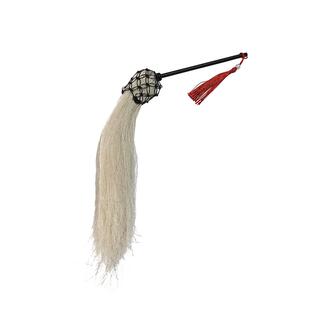 道家神像专用迷你小号马尾拂尘真马尾超小号尘拂拂子尘摆件实木把