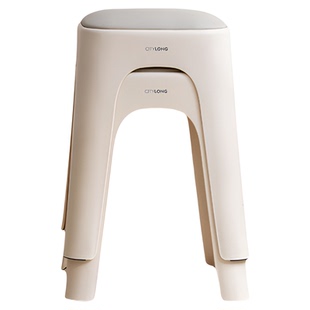 禧天龙皮革凳家用轻奢软包加厚客厅高级防滑塑料高凳皮面简约凳子