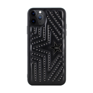 铆钉高档皮质适用iPhone12promax手机壳mini防摔苹果限量版挂绳潮