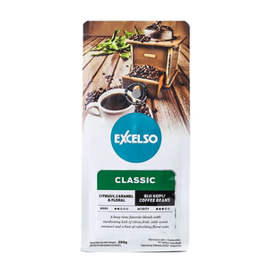 印尼进口原装Excelso中烘焙阿拉比卡罗布斯塔咖啡豆200克现磨手冲