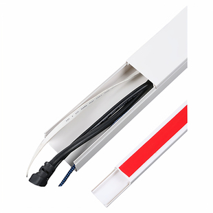 带胶PVC方形白色线槽明装阻燃墙面压线走线布线槽盒电缆线保护管